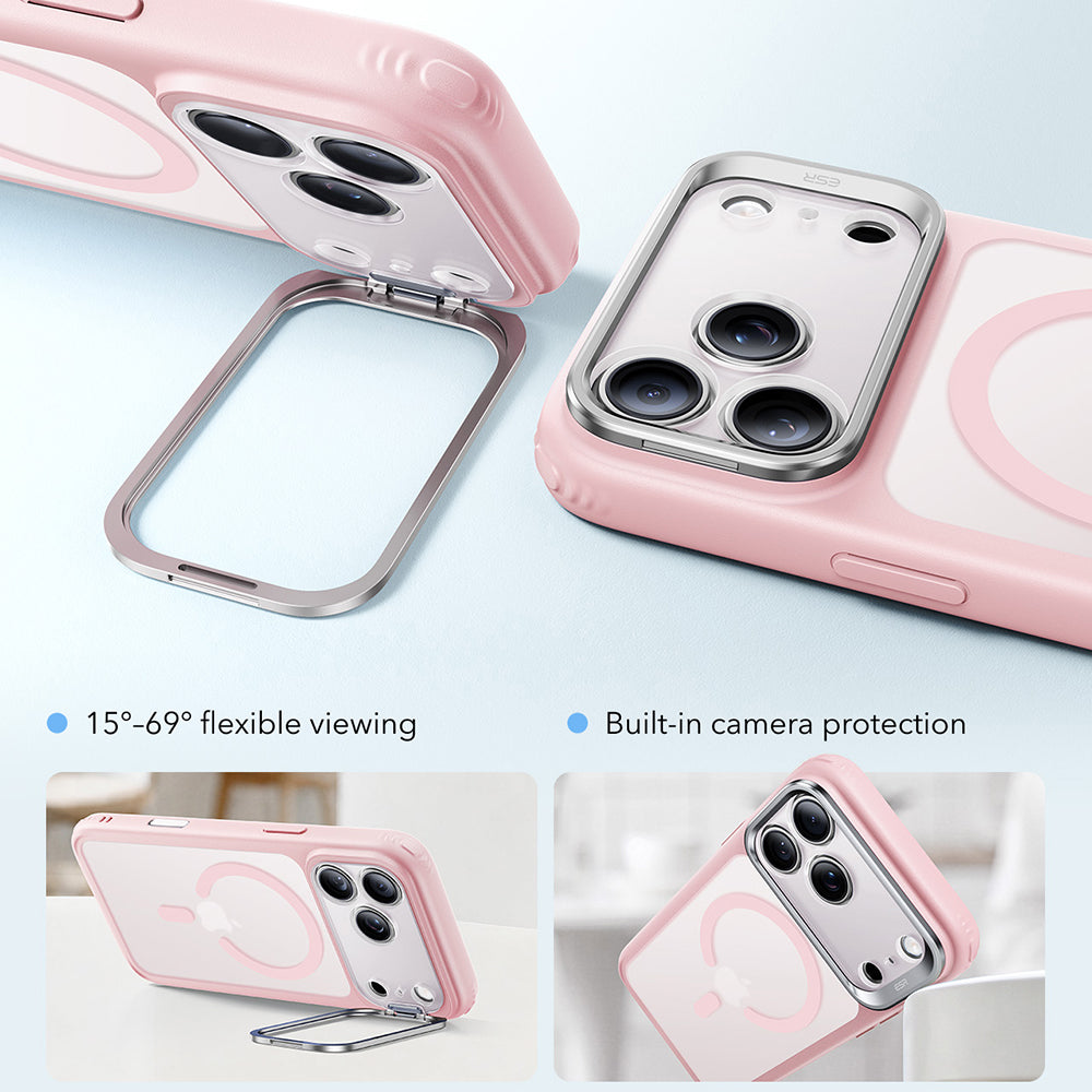 MagSafe-deksel for Apple iPhone 18 Pro Max / 17 Pro Max, ESR, Classic Hybrid Kickstand, Satinert Rosa