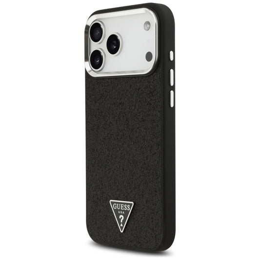 MagSafe-deksel for Apple iPhone 18 Pro Max / 17 Pro Max, Guess, Glitter Triangle Logo, Svart