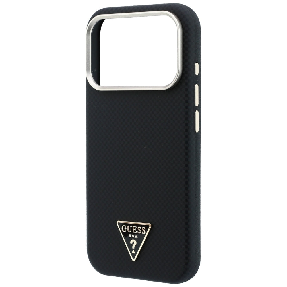 MagSafe-deksel for Apple iPhone 18 Pro Max / 17 Pro Max, Guess, Kevlar Triangle Logo, Svart
