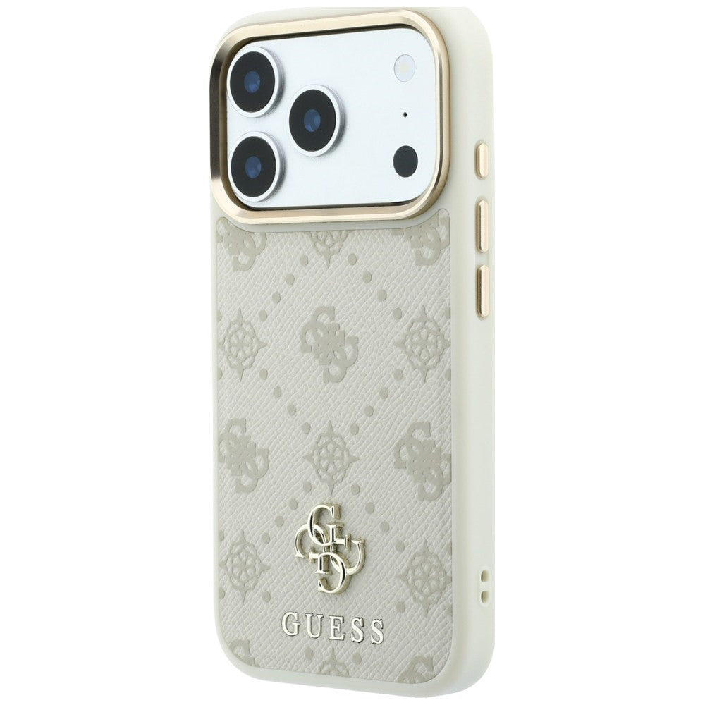 MagSafe-deksel for Apple iPhone 18 Pro Max / 17 Pro Max, Guess, Peony 4G Small Logo, Beige