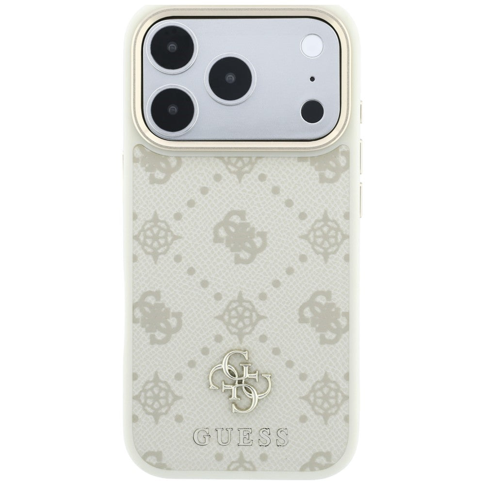 MagSafe-deksel for Apple iPhone 18 Pro Max / 17 Pro Max, Guess, Peony 4G Small Logo, Beige