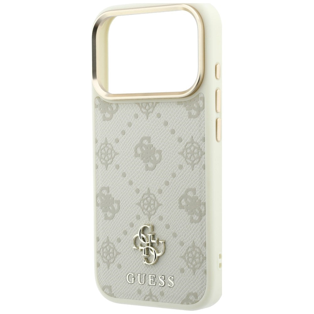 MagSafe-deksel for Apple iPhone 18 Pro Max / 17 Pro Max, Guess, Peony 4G Small Logo, Beige