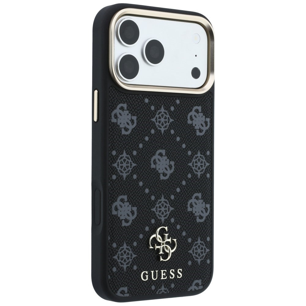 MagSafe-deksel for Apple iPhone 18 Pro Max / 17 Pro Max, Guess, Peony 4G Small Logo, Svart