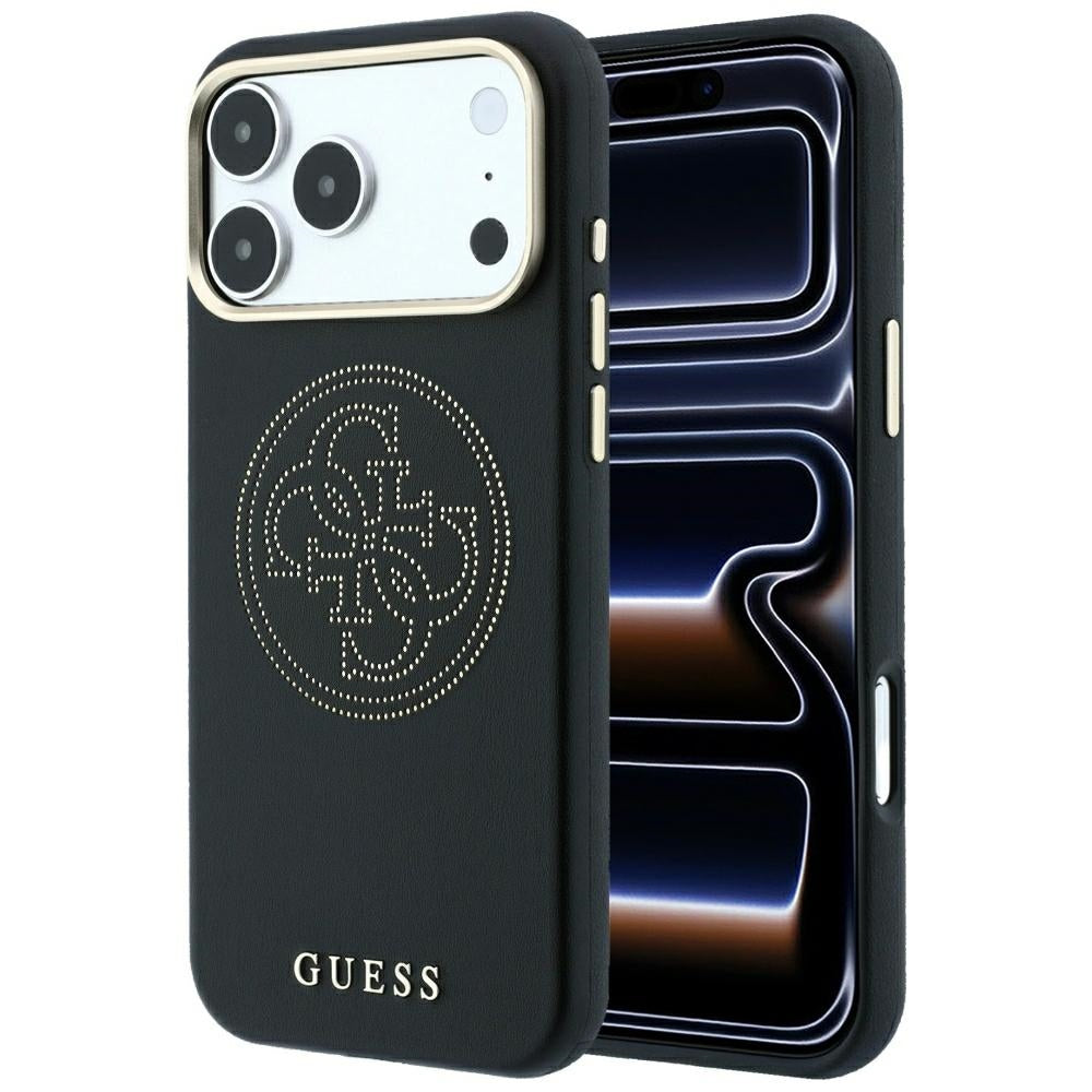 MagSafe-deksel for Apple iPhone 18 Pro Max / 17 Pro Max, Guess, Perforert 4G, Svart