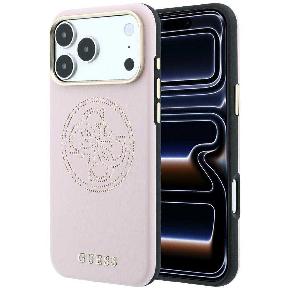 MagSafe-deksel for Apple iPhone 18 Pro Max / 17 Pro Max, Guess, Perforert 4G, Rosa