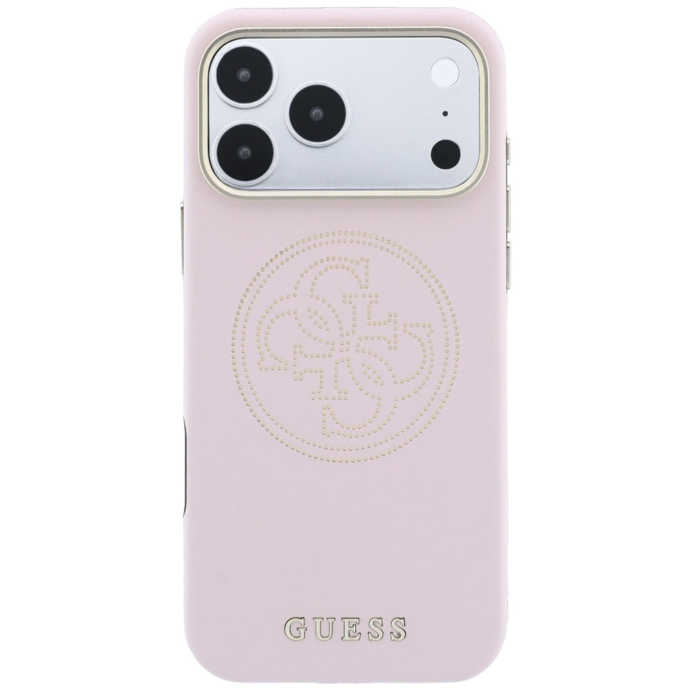 MagSafe-deksel for Apple iPhone 18 Pro Max / 17 Pro Max, Guess, Perforert 4G, Rosa