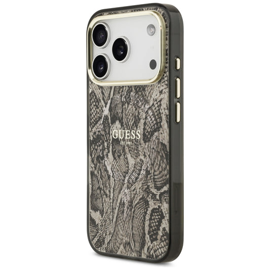 MagSafe-deksel for Apple iPhone 18 Pro Max / 17 Pro Max, Guess, Python-mønster, Brun