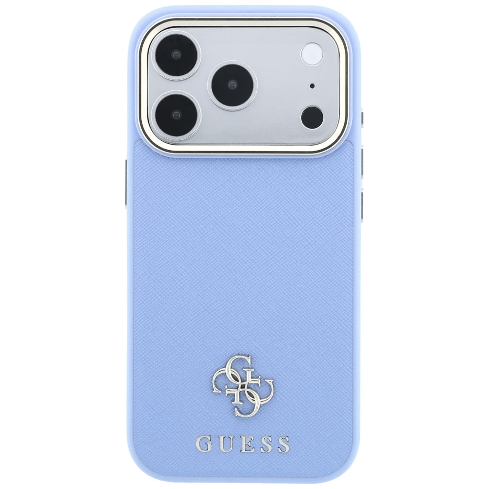 MagSafe-deksel for Apple iPhone 18 Pro Max / 17 Pro Max, Guess, Saffiano Small 4G Classic, Bleu