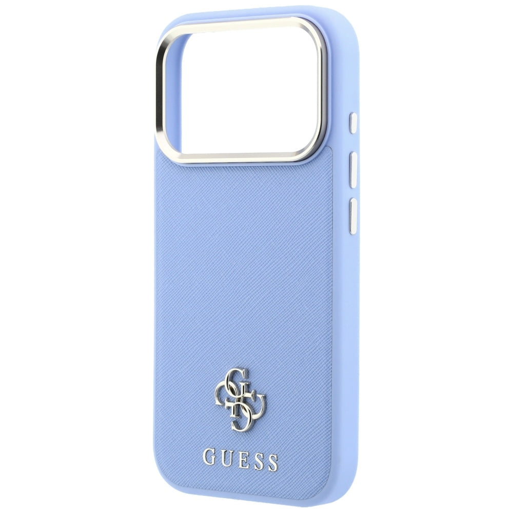 MagSafe-deksel for Apple iPhone 18 Pro Max / 17 Pro Max, Guess, Saffiano Small 4G Classic, Bleu