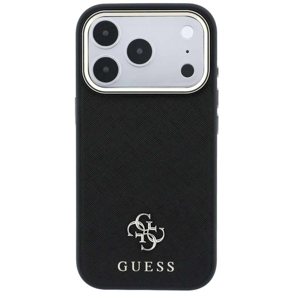 MagSafe-deksel for Apple iPhone 18 Pro Max / 17 Pro Max, Guess, Saffiano Small 4G Classic, Svart
