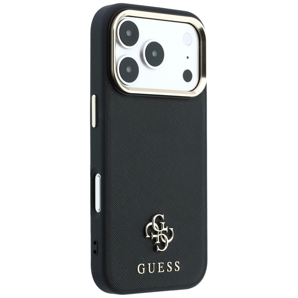 MagSafe-deksel for Apple iPhone 18 Pro Max / 17 Pro Max, Guess, Saffiano Small 4G Classic, Svart