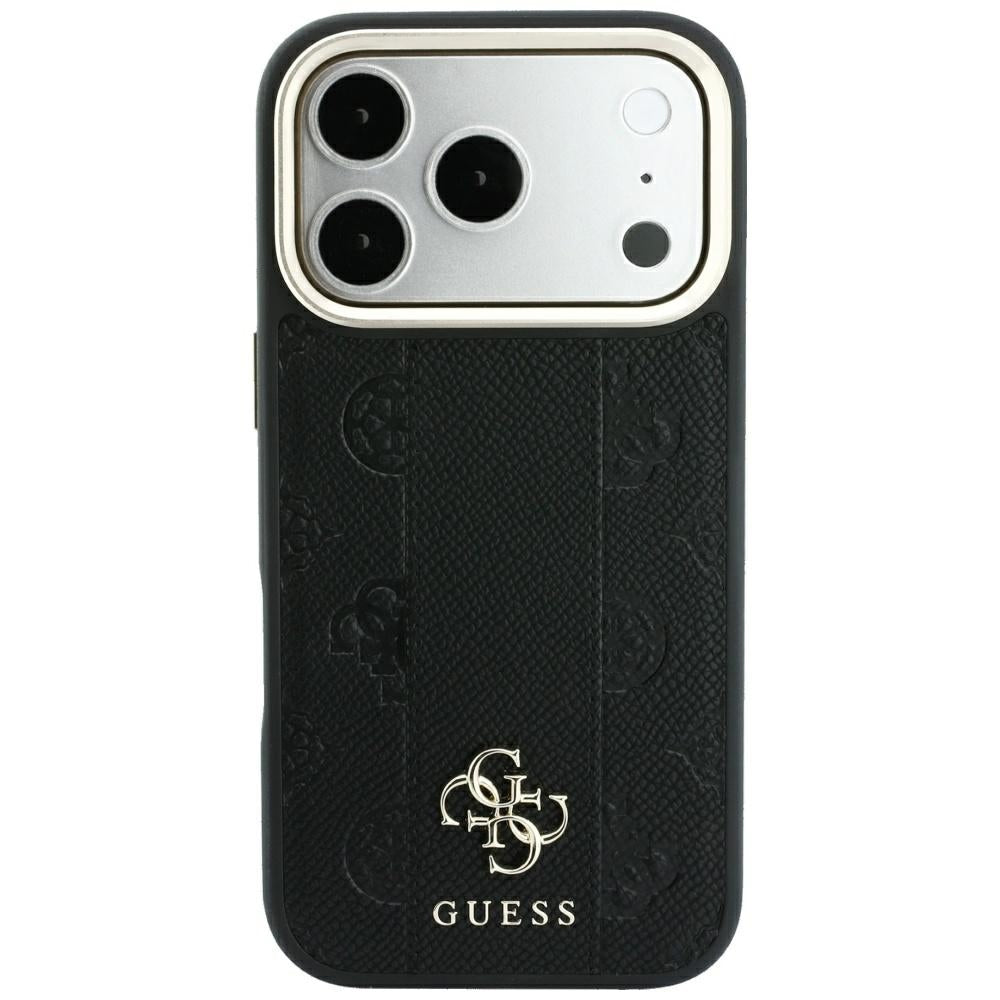 MagSafe-deksel for Apple iPhone 18 Pro Max / 17 Pro Max, Guess, Stripe Peony 4G, Svart