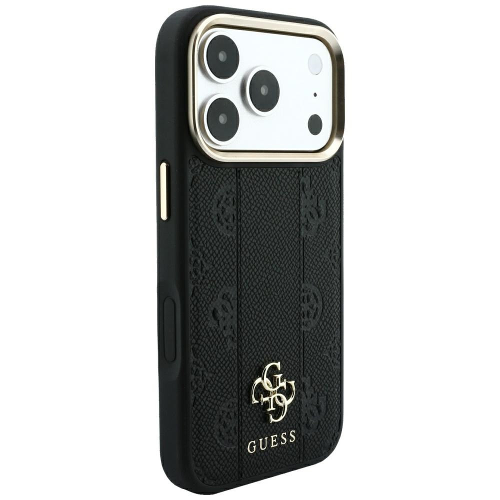 MagSafe-deksel for Apple iPhone 18 Pro Max / 17 Pro Max, Guess, Stripe Peony 4G, Svart