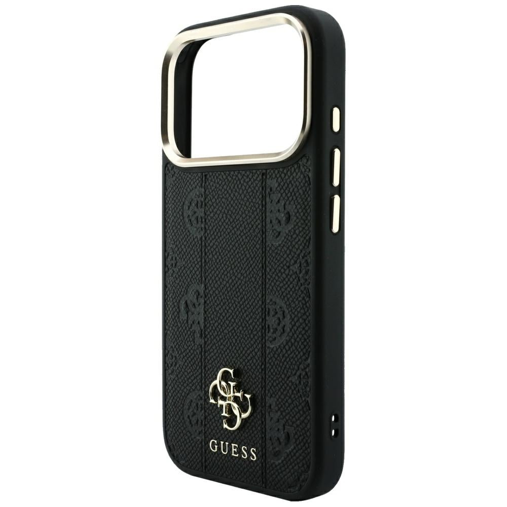 MagSafe-deksel for Apple iPhone 18 Pro Max / 17 Pro Max, Guess, Stripe Peony 4G, Svart