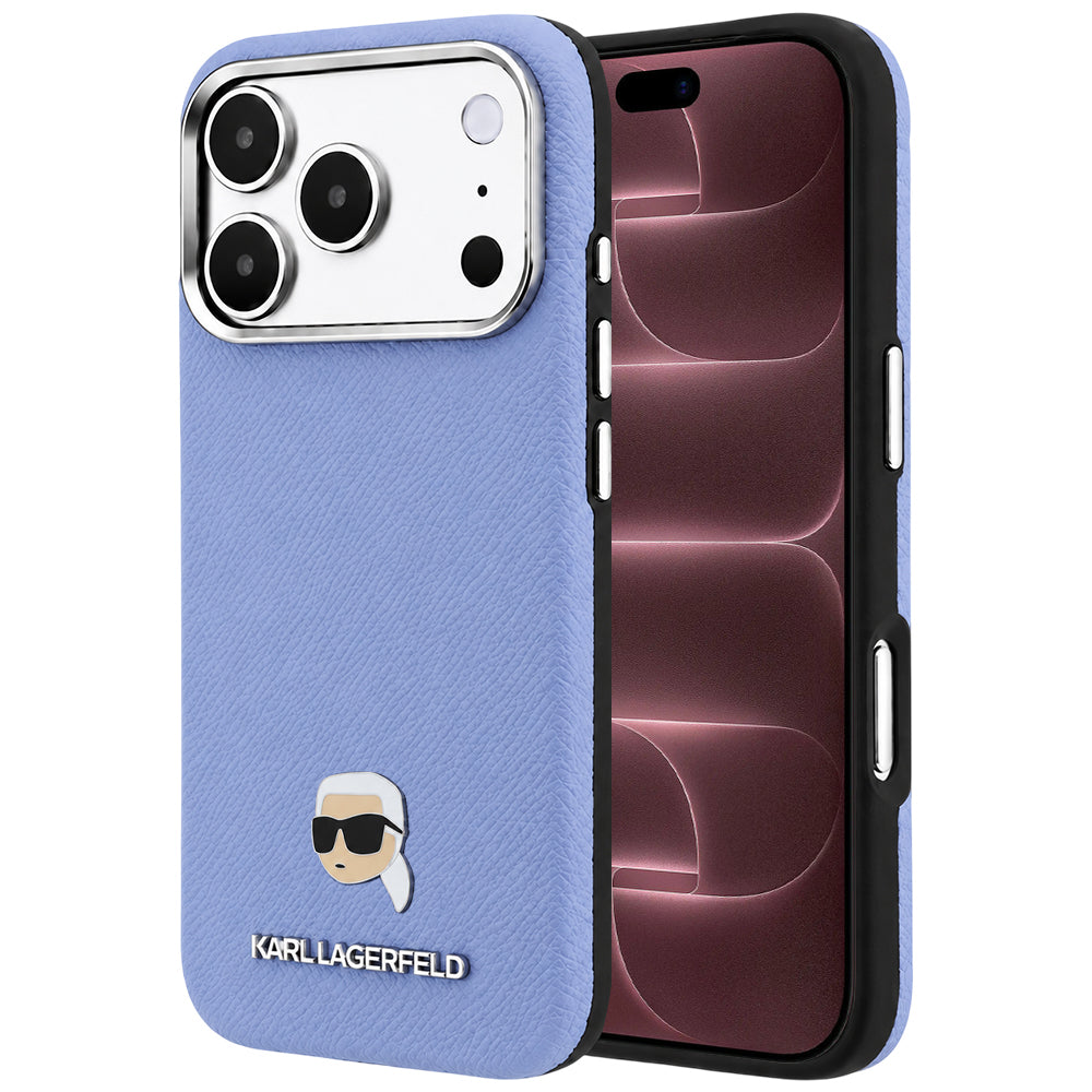 MagSafe-deksel for Apple iPhone 18 Pro Max / 17 Pro Max, Karl Lagerfeld, Kornet Karl Head's Metal, Bleu