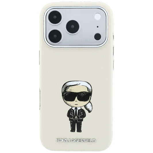 MagSafe-deksel for Apple iPhone 18 Pro Max / 17 Pro Max, Karl Lagerfeld, Ikonik Sketch, Beige