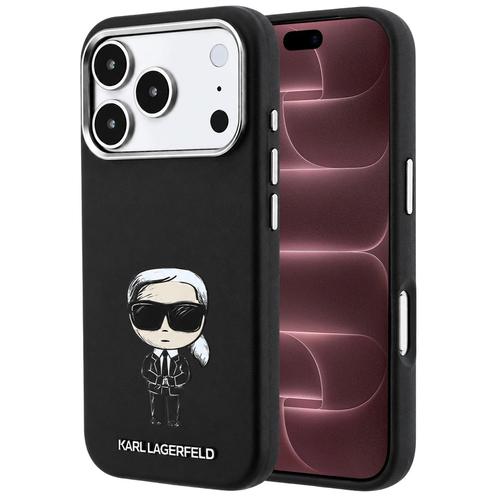 MagSafe-deksel for Apple iPhone 18 Pro Max / 17 Pro Max, Karl Lagerfeld, Ikonik Sketch, Svart