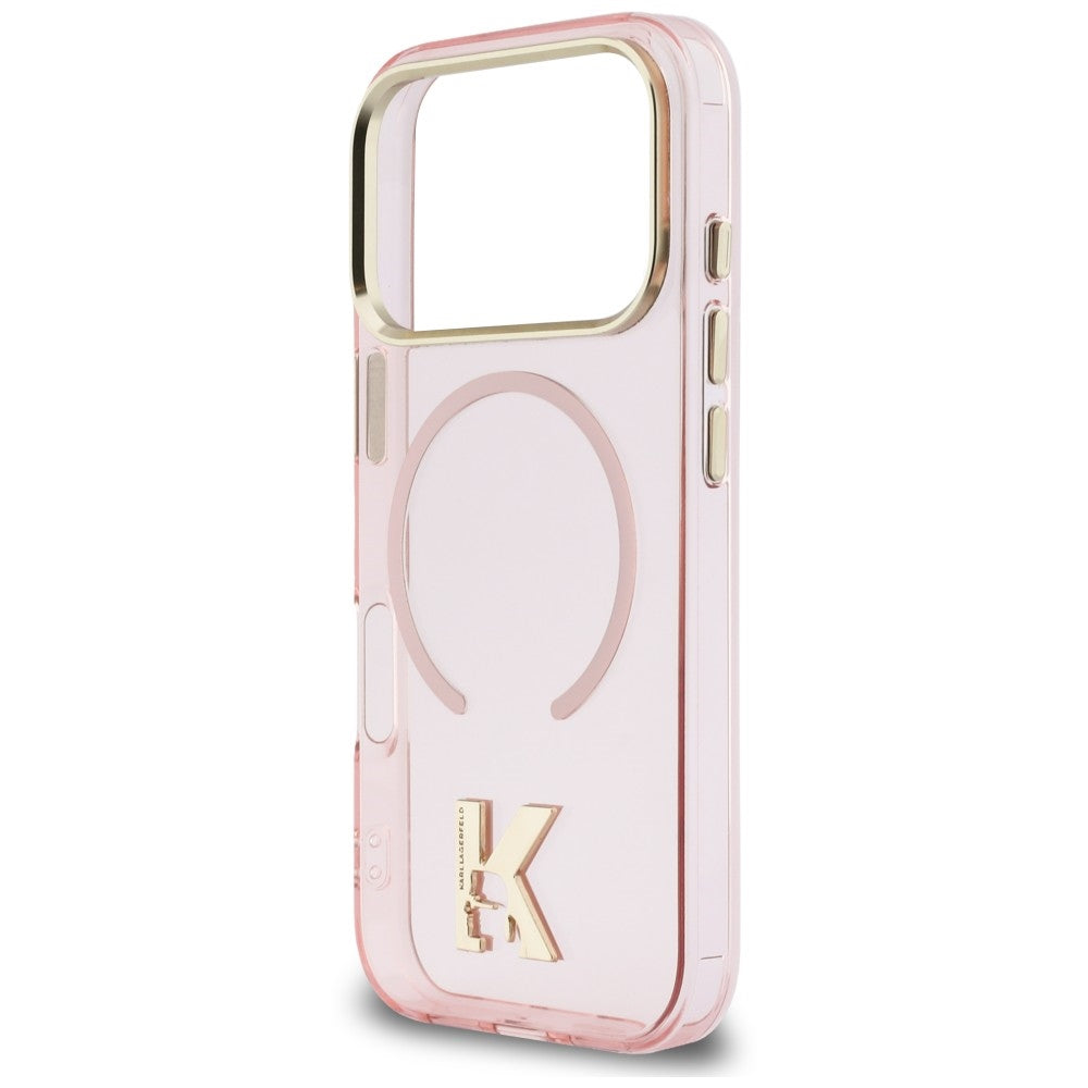 MagSafe-deksel til Apple iPhone 18 Pro Max / 17 Pro Max, Karl Lagerfeld, IML Karl Head-logo, rosa