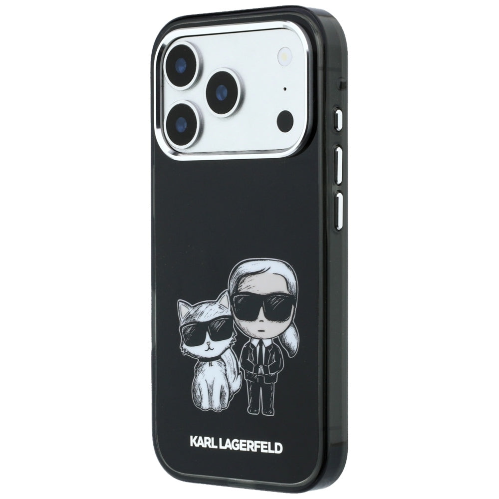 MagSafe-deksel for Apple iPhone 18 Pro Max / 17 Pro Max, Karl Lagerfeld, IML KC Bodies Sketch Print, Svart