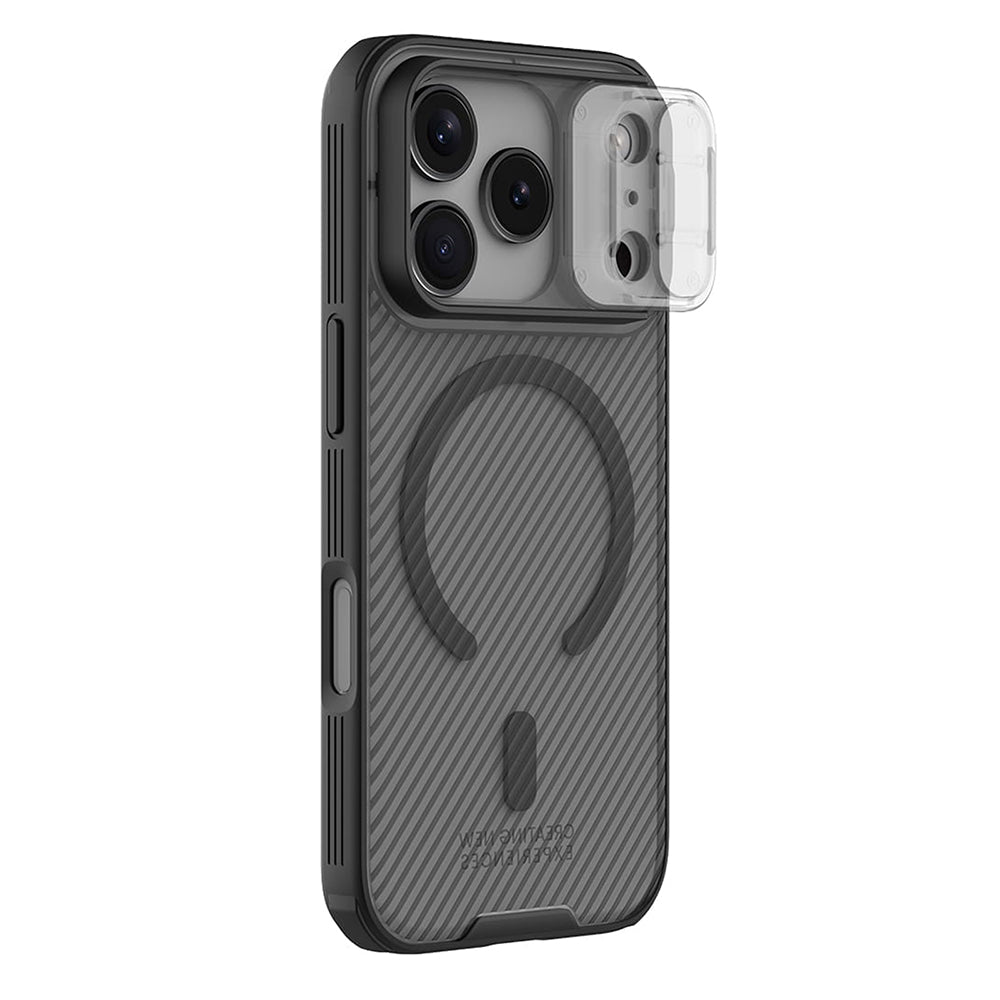 MagSafe-deksel for Apple iPhone 18 Pro Max / 17 Pro Max, Nillkin, CamShield Pro, Svart Transparent