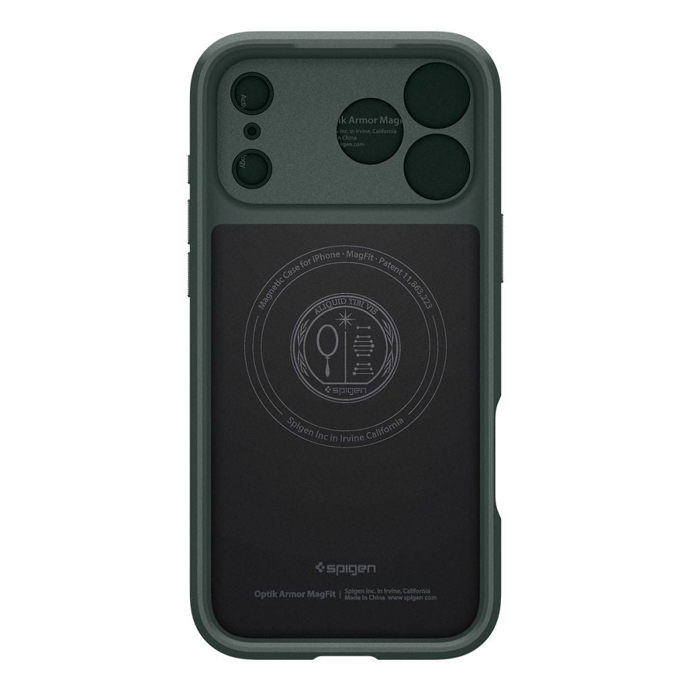 MagSafe-deksel for Apple iPhone 18 Pro Max / 17 Pro Max, Spigen, Optik Armor, Grønn ACS09901