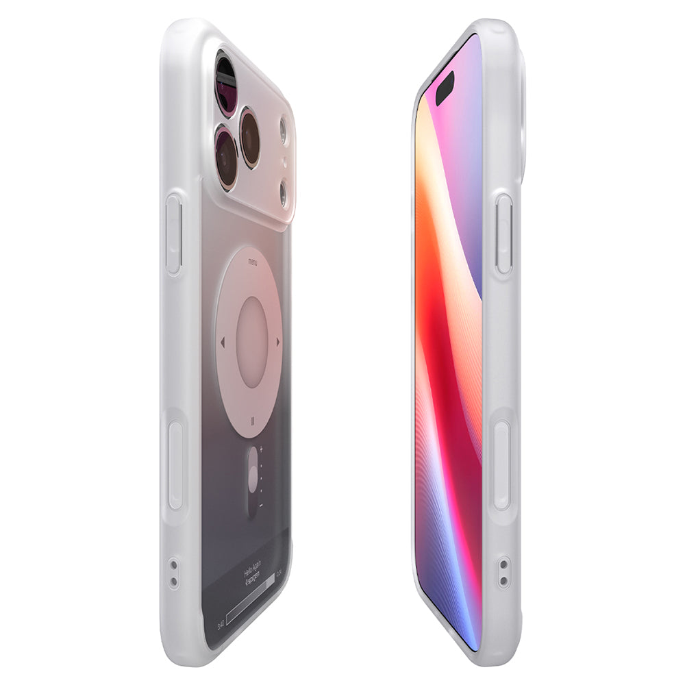 MagSafe-deksel for Apple iPhone 18 Pro Max / 17 Pro Max, Spigen, Ultra Hybrid Classic, Sølv ACS12130