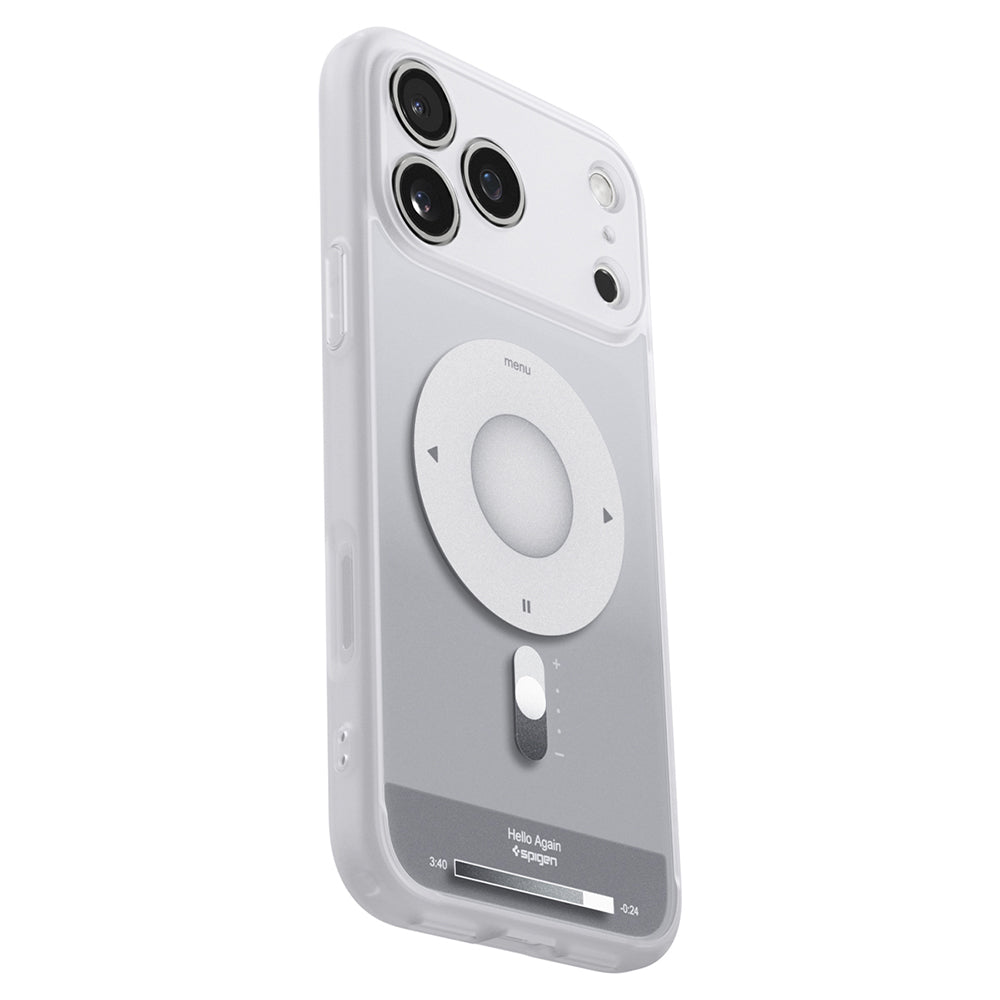 MagSafe-deksel for Apple iPhone 18 Pro Max / 17 Pro Max, Spigen, Ultra Hybrid Classic, Sølv ACS12130