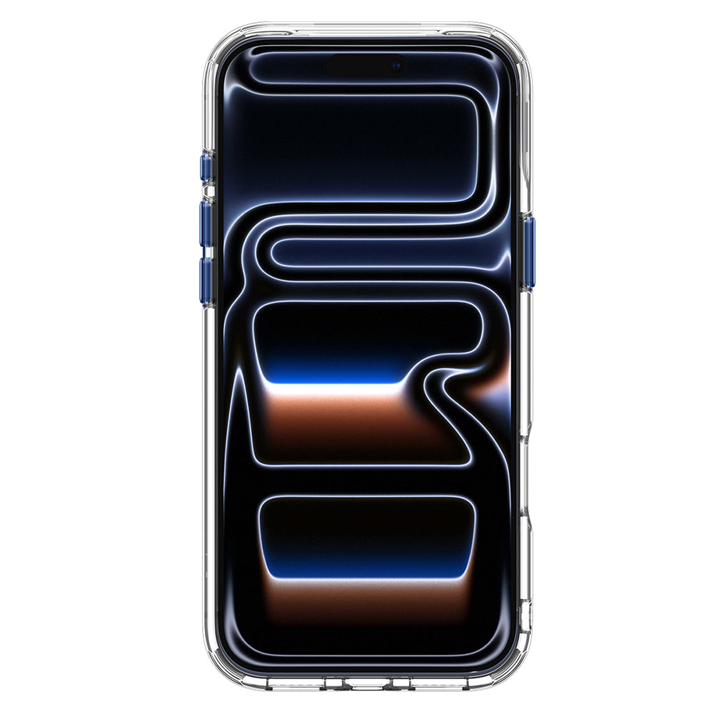 MagSafe-deksel for Apple iPhone 18 Pro Max / 17 Pro Max, Spigen, Ultra Hybrid Optik S, Transparent Marineblå ACS11909