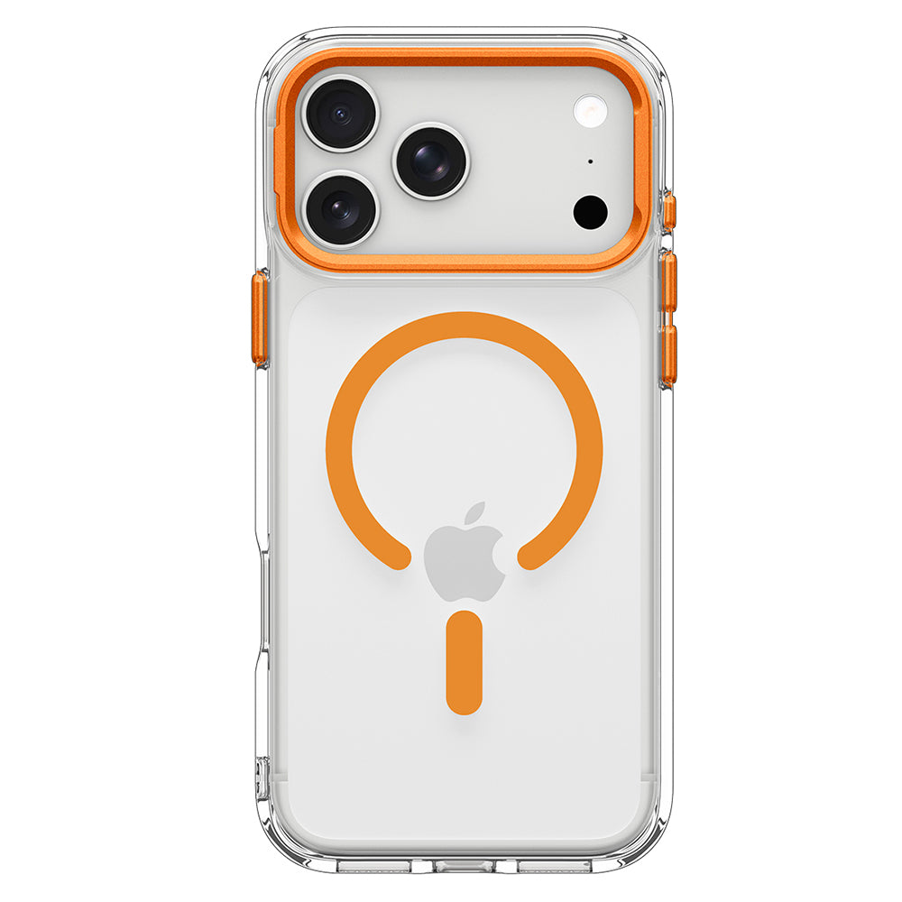 MagSafe-deksel for Apple iPhone 18 Pro Max / 17 Pro Max, Spigen, Ultra Hybrid Optik S, Transparent Oransje ACS11910