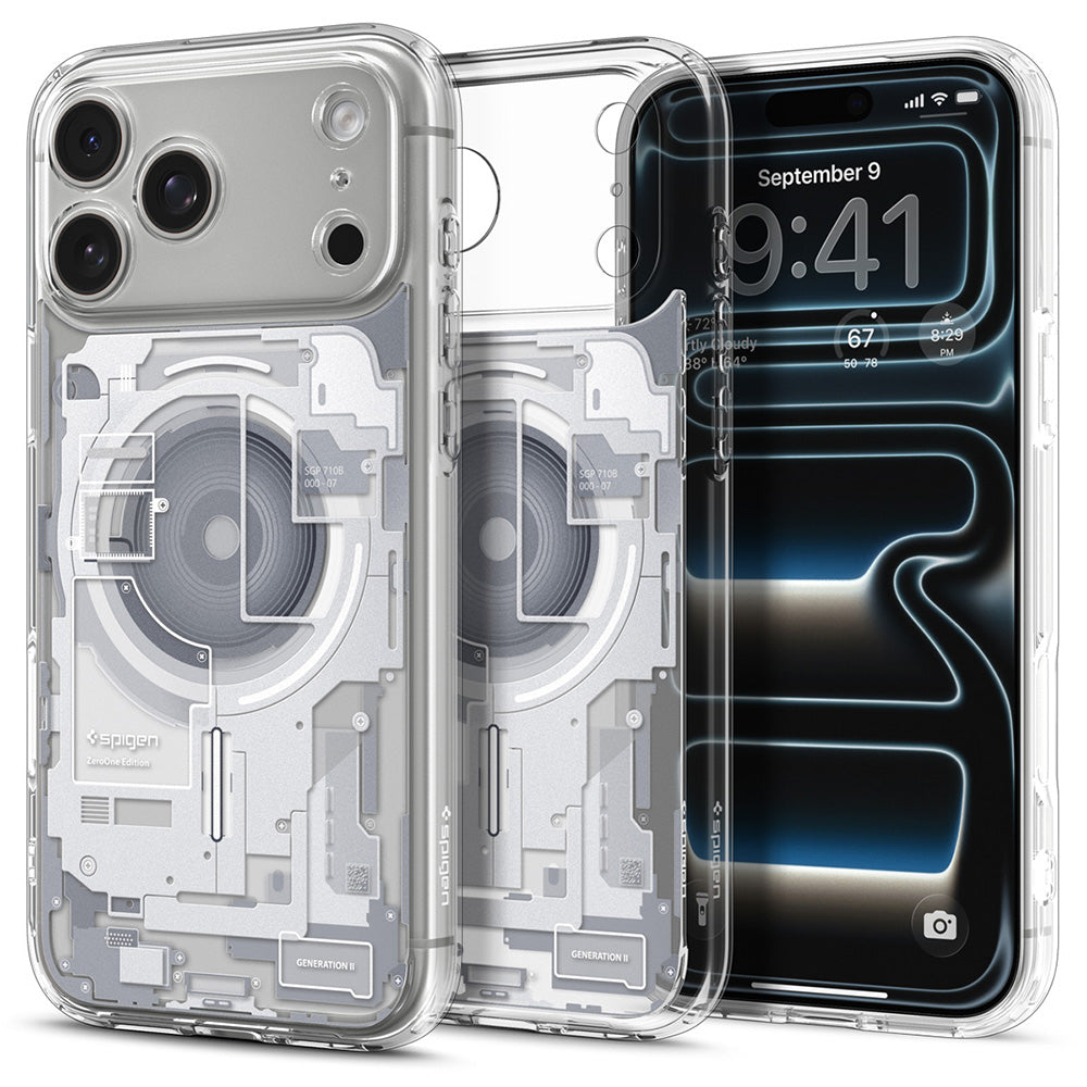 MagSafe-deksel for Apple iPhone 18 Pro Max / 17 Pro Max, Spigen, Ultra Hybrid Zero One, Hvit ACS12126