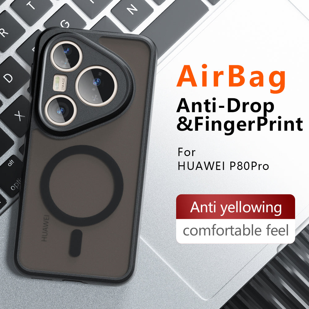 MagSafe-deksel for Huawei Pura 80 Pro / Pura 80 Ultra, Techsuit, PureFrost, Satinert svart