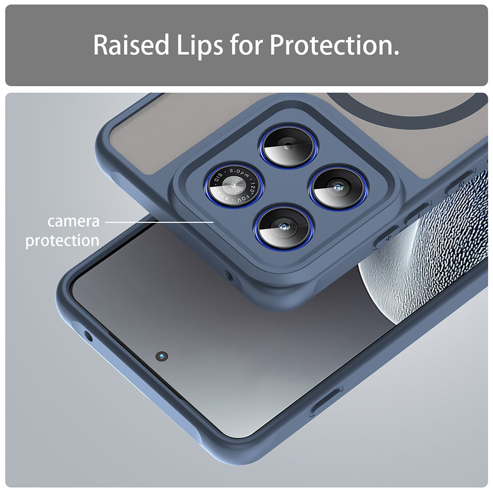 MagSafe-deksel for Motorola Edge 70, Techsuit, HaloFrost II, Marineblå
