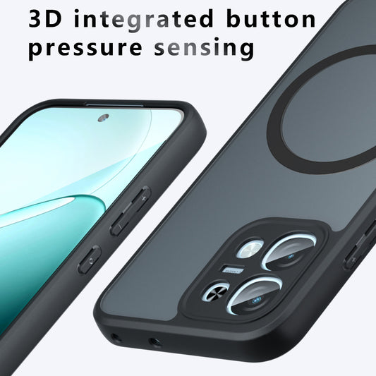 MagSafe-deksel for Oppo A6 Pro 5G / A6 Pro 4G, Techsuit, PureFrost, Satinert svart