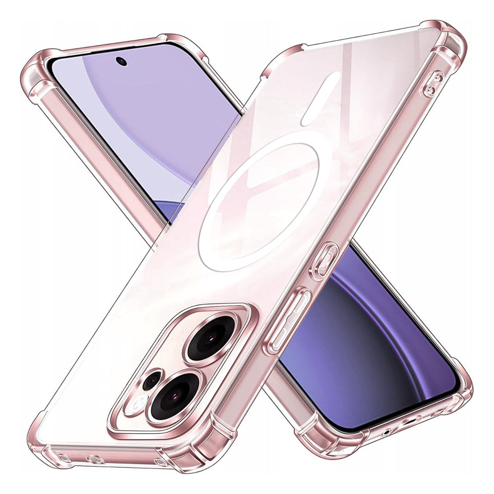 MagSafe-deksel for Oppo Reno14 FS 5G / Reno14 F, Techsuit, Støtsikker, Gjennomsiktig