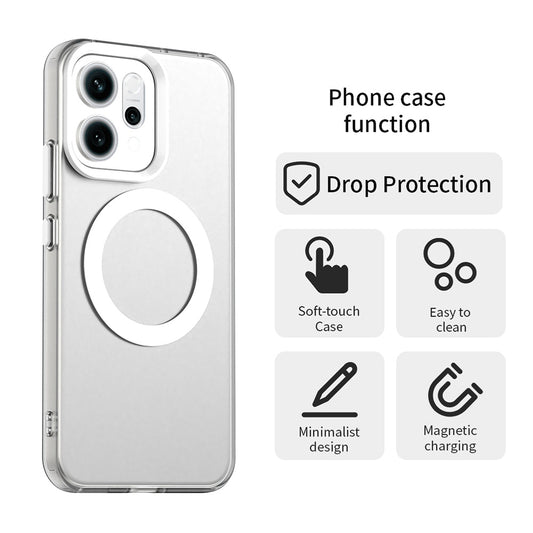MagSafe-deksel for Oppo Reno16 F / Reno16 FS, Techsuit, CandyCase, Hvit