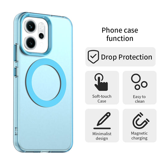 MagSafe-deksel for Oppo Reno16 F / Reno16 FS, Techsuit, CandyCase, Blå