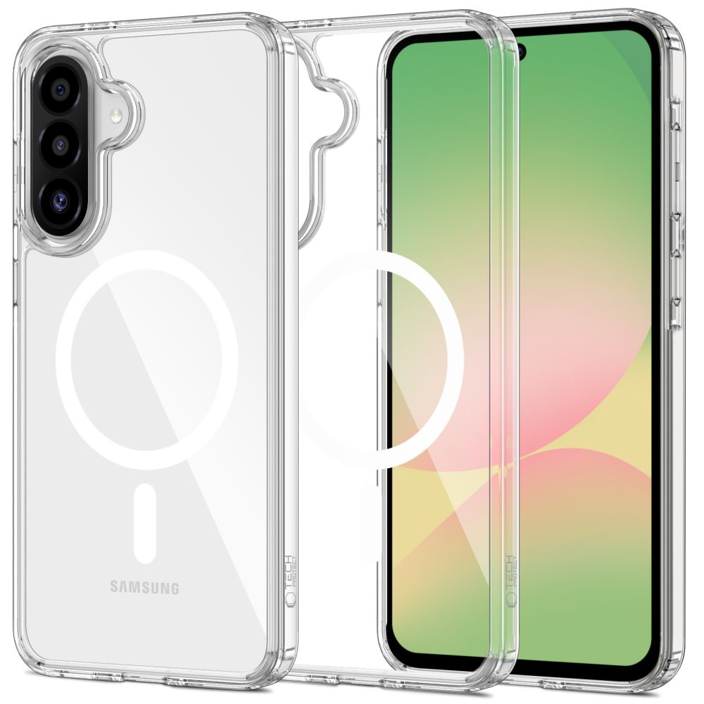 MagSafe-deksel for Samsung Galaxy A56 A566, Tech-Protect, Flexair Hybrid, Gjennomsiktig
