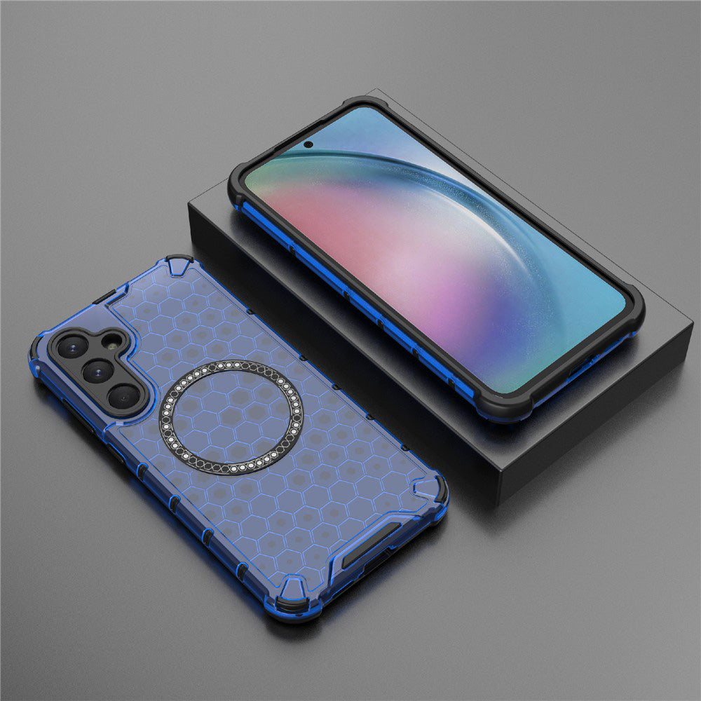 MagSafe-deksel for Samsung Galaxy A26 A266, Techsuit, HoneyComb Shield, Blå