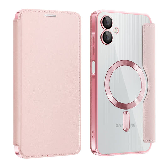 MagSafe-deksel for Samsung Galaxy A06 A065, Techsuit, SmartMag Book, Rosa