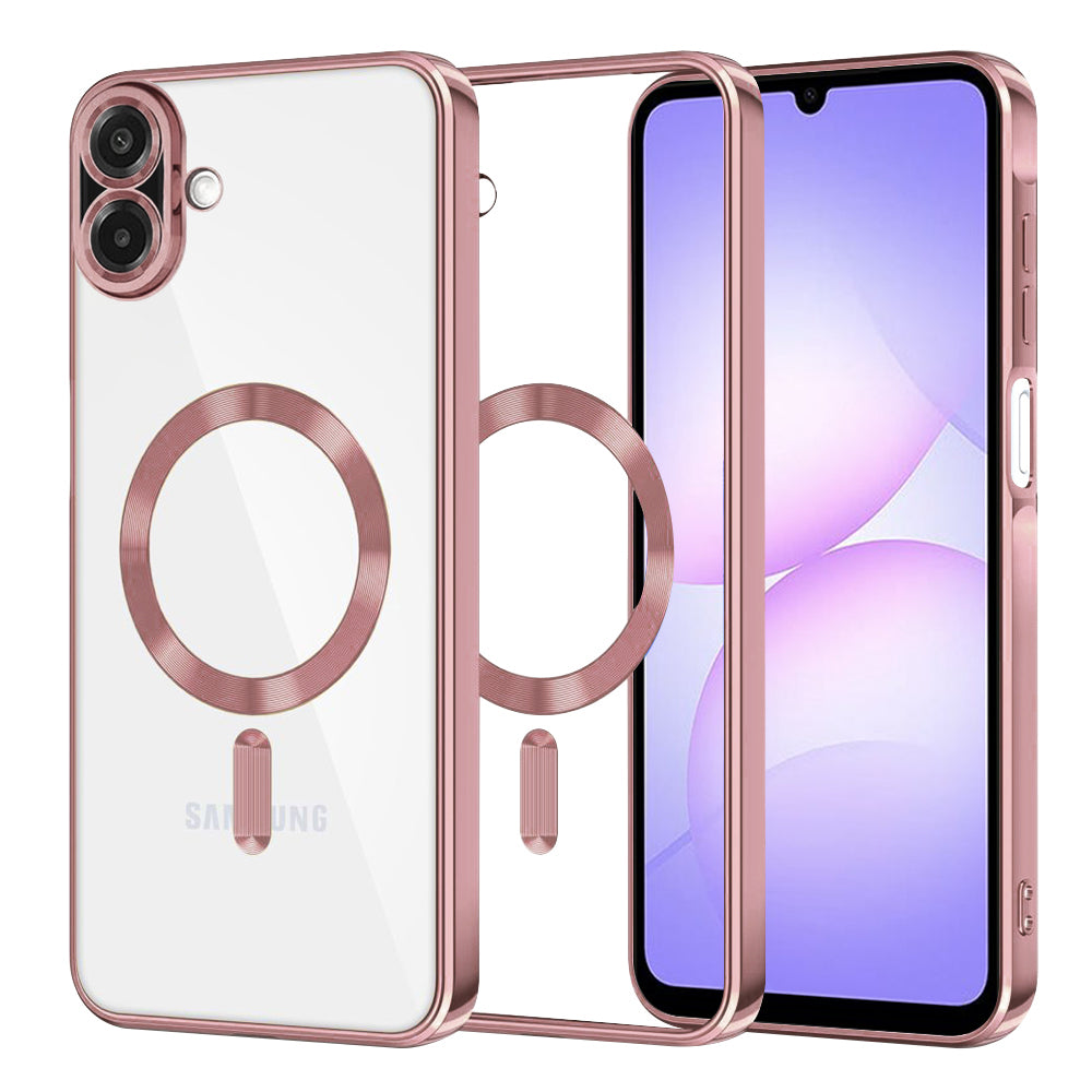 MagSafe-deksel for Samsung Galaxy A07 4G A075, Techsuit, Luxury Crystal, Rosa