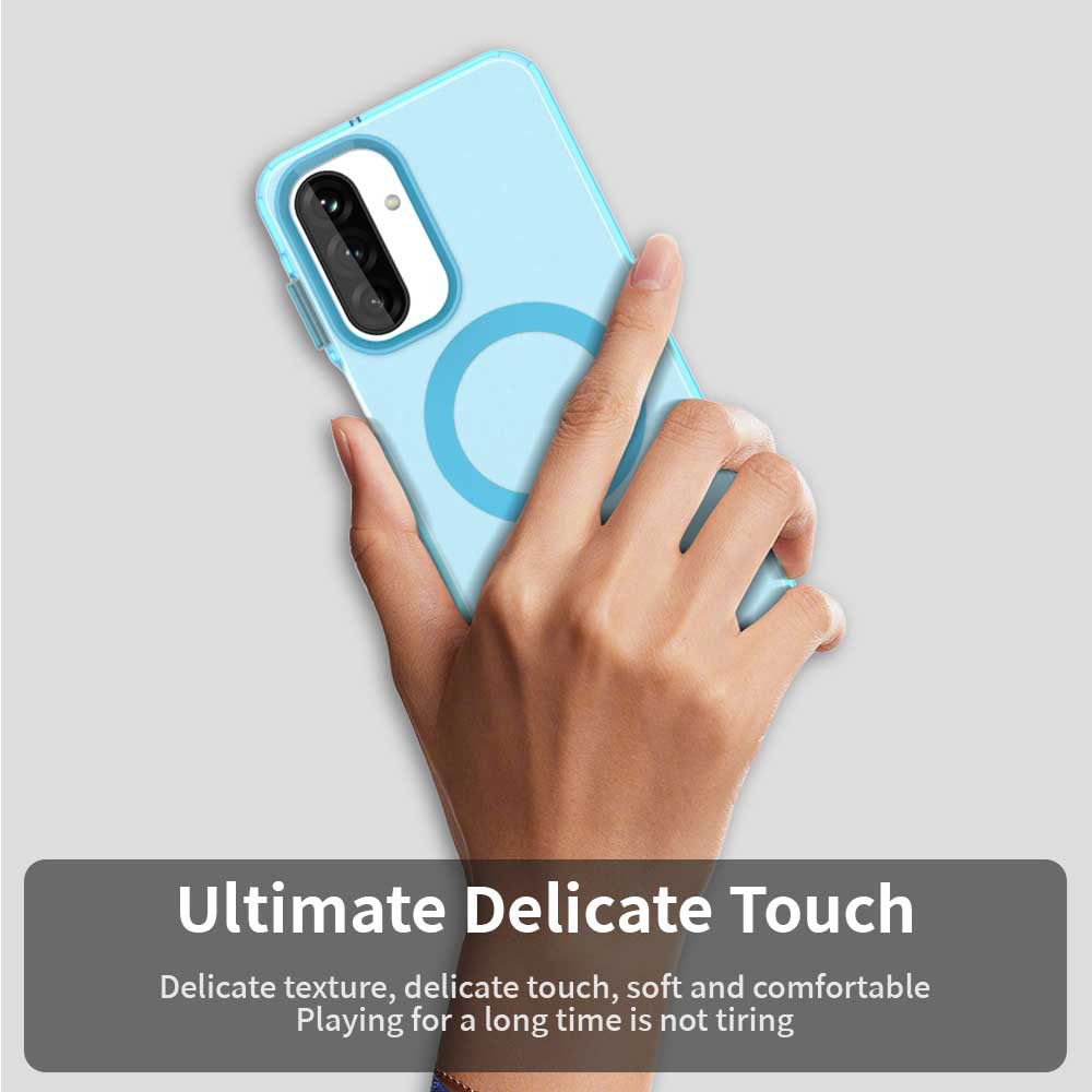 MagSafe-deksel for Samsung Galaxy A18 5G A186 / A18 4G A185 / F17 / M17 / A17 4G A175, Techsuit, CandyCase, Blå