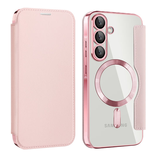 MagSafe-deksel for Samsung Galaxy A26 A266, Techsuit, SmartMag Book, Rosa