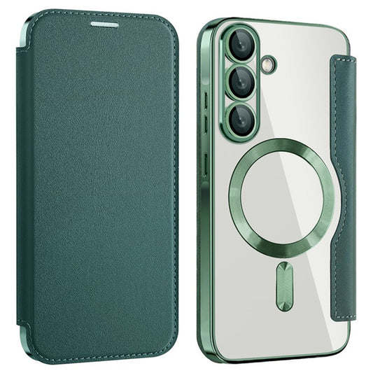 MagSafe-deksel for Samsung Galaxy A36 A366, Techsuit, SmartMag Book, Grønn