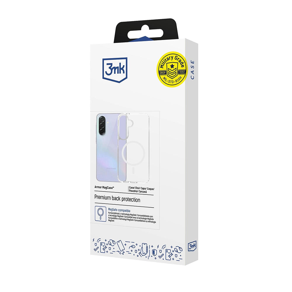 MagSafe deksel for Samsung Galaxy A37 5G, 3MK, Armor MagCase, Gjennomsiktig