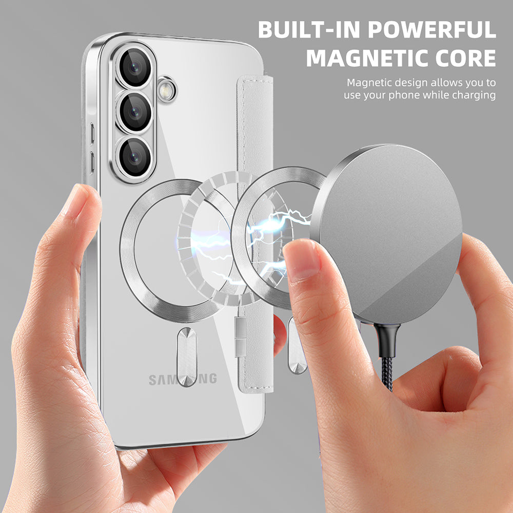 MagSafe deksel for Samsung Galaxy A37 5G, Techsuit, SmartMag Book, Grå