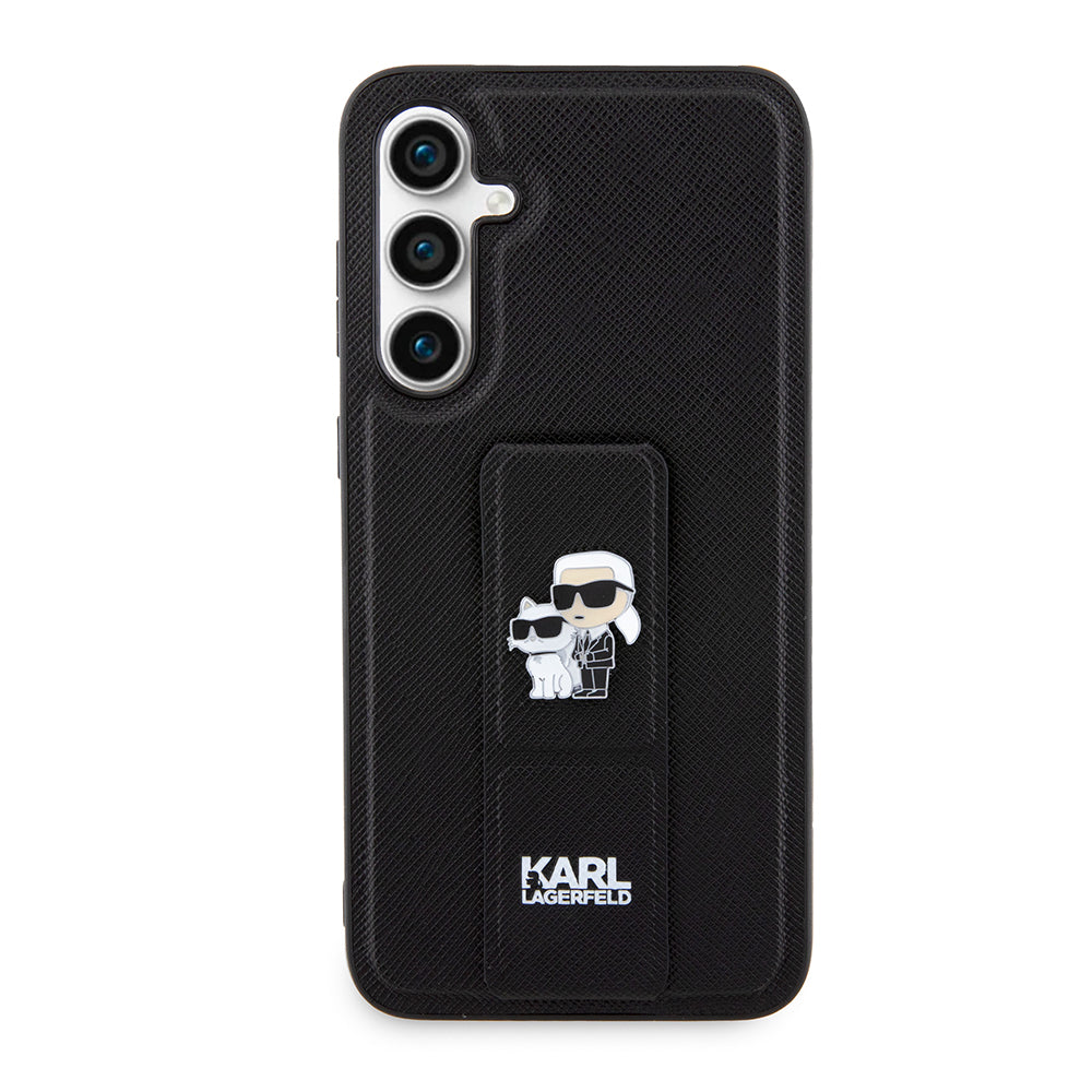 MagSafe-deksel for Samsung Galaxy S23 FE S711, Karl Lagerfeld, Saffiano Gripstand Karl & Choupette, Blå