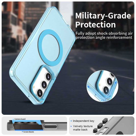 MagSafe-deksel for Samsung Galaxy S23 S911, Techsuit, CandyCase, Blå