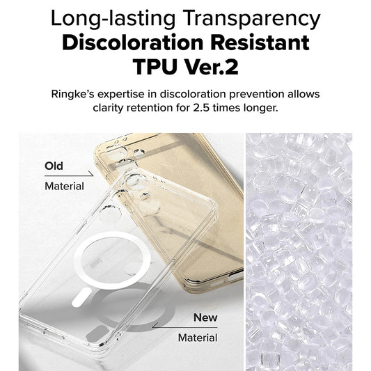 MagSafe-deksel for Samsung Galaxy S24 FE S721, Ringke, Fusion, Transparent