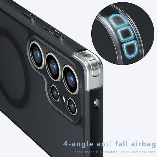 MagSafe-deksel for Samsung Galaxy S24 FE S721, Techsuit, PureFrost, svart
