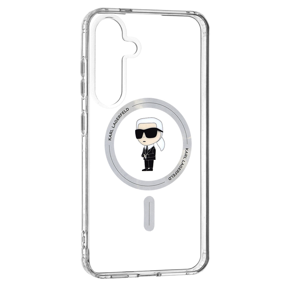 MagSafe-deksel for Samsung Galaxy S24+ S926, Karl Lagerfeld, IML Ikonik Karl, Gjennomsiktig